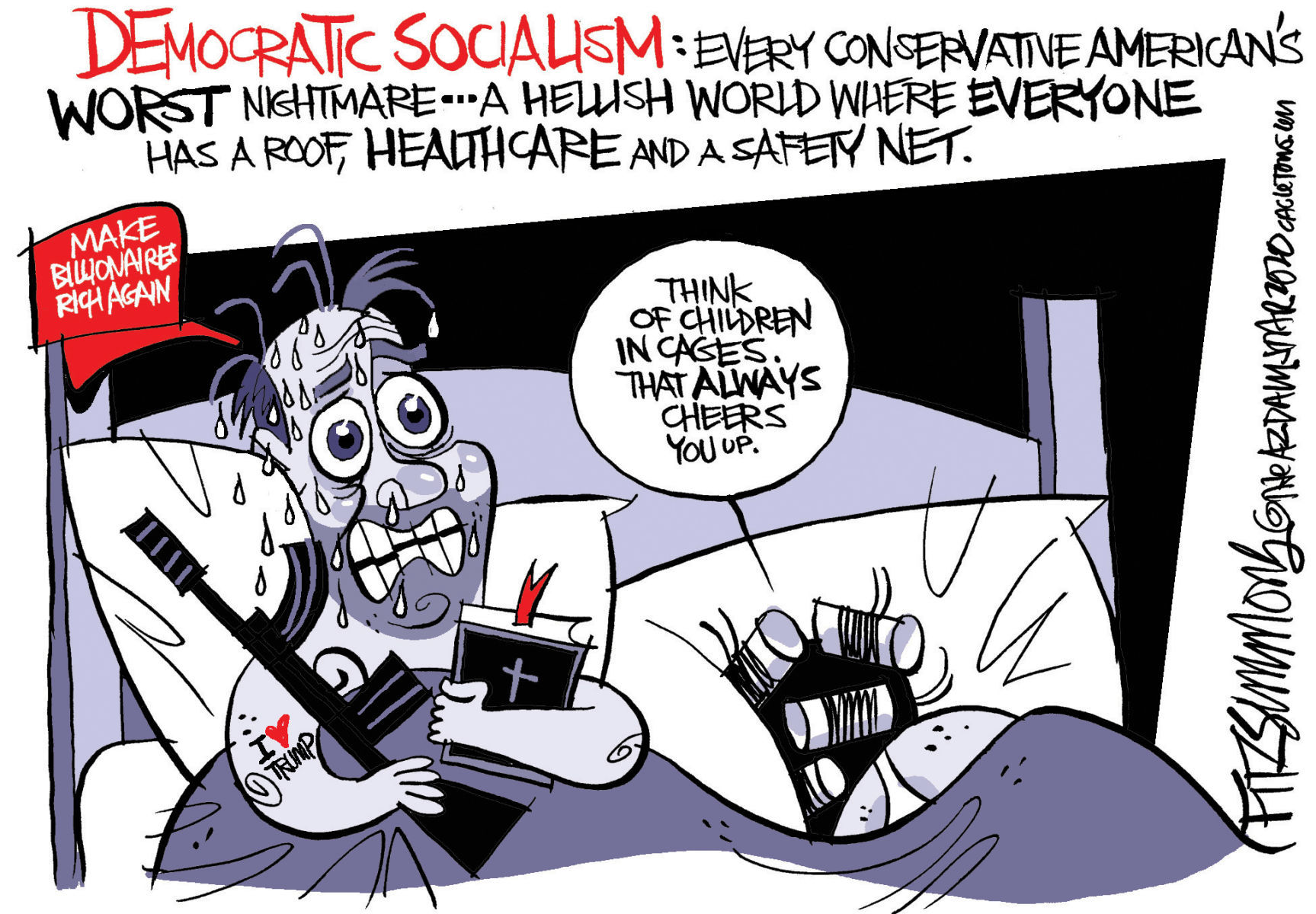 Daily Fitz Cartoon: Democratic Socialism